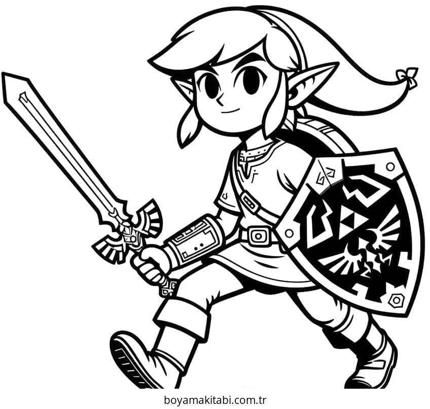 Zelda boyama sayfası – ücretsiz yazdır, boyama etkinliği