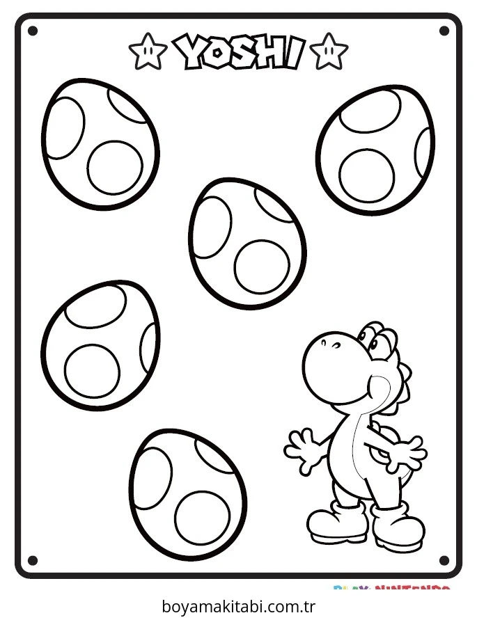 Yoshi boyama sayfası – ücretsiz yazdır, boyama etkinliği
