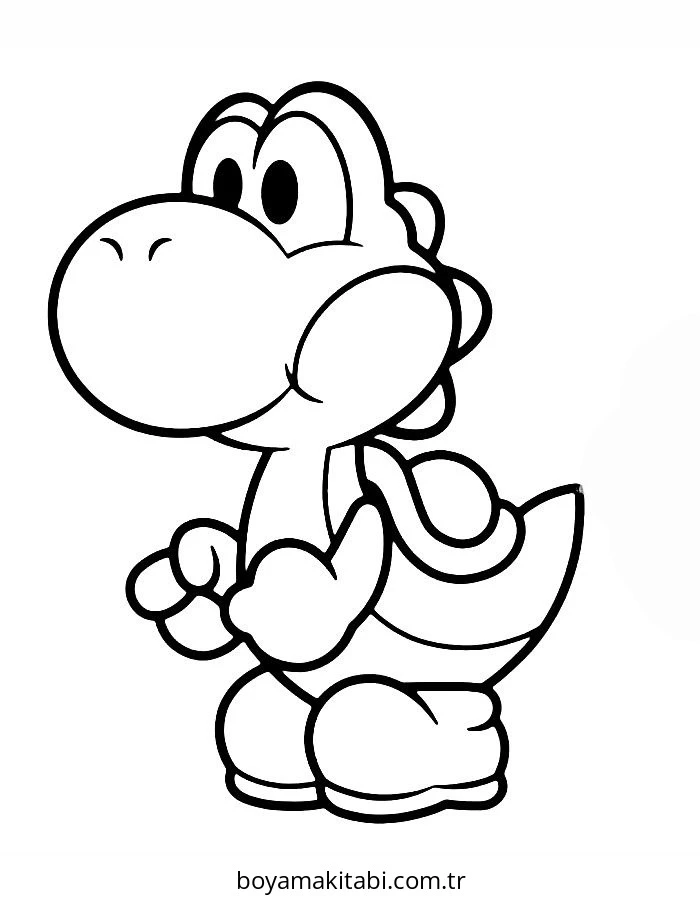 Yoshi boyama sayfası – okul öncesi, evde etkinlik