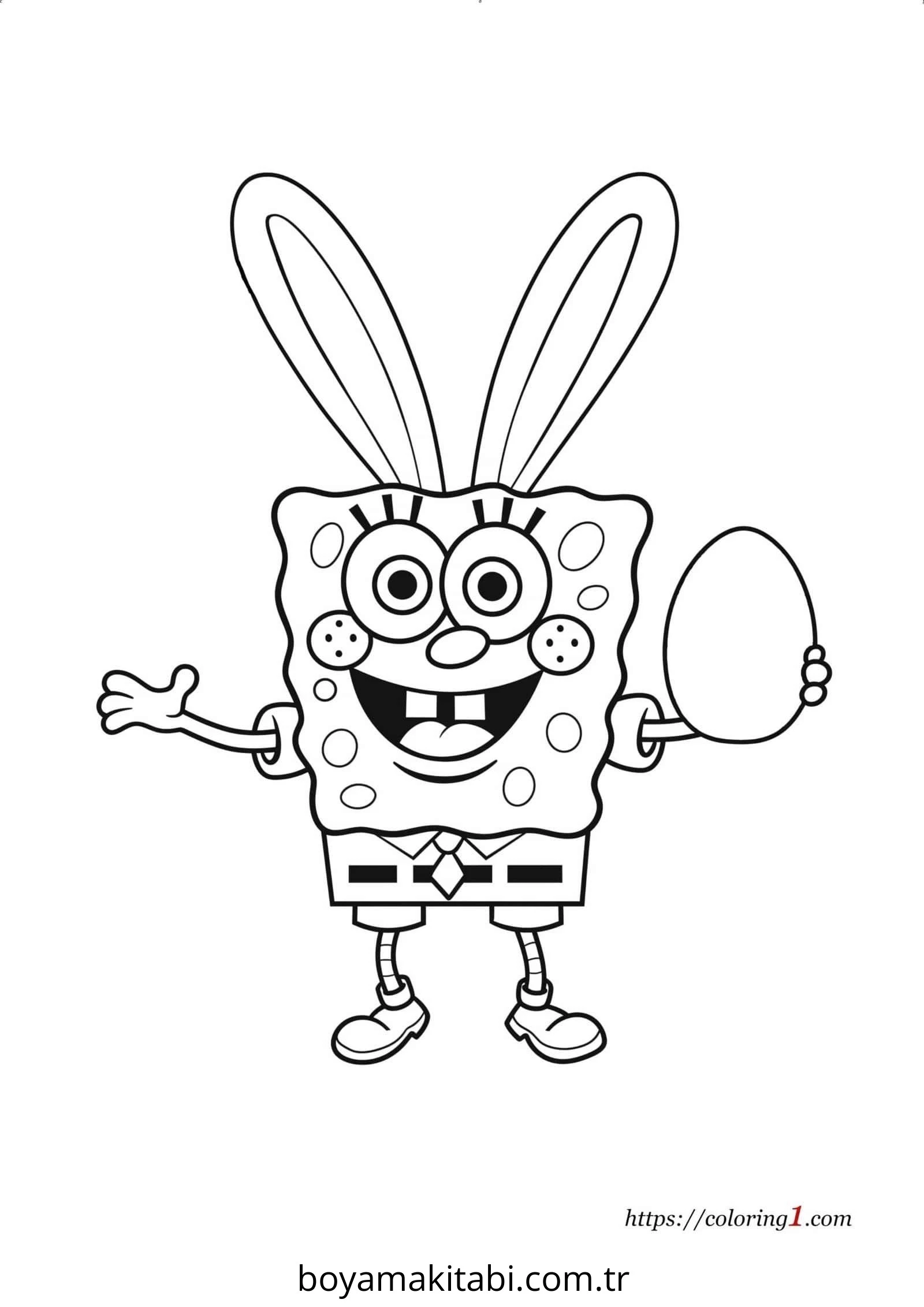 Spongebob boyama sayfası – çocuklar için, çizgi film temalı