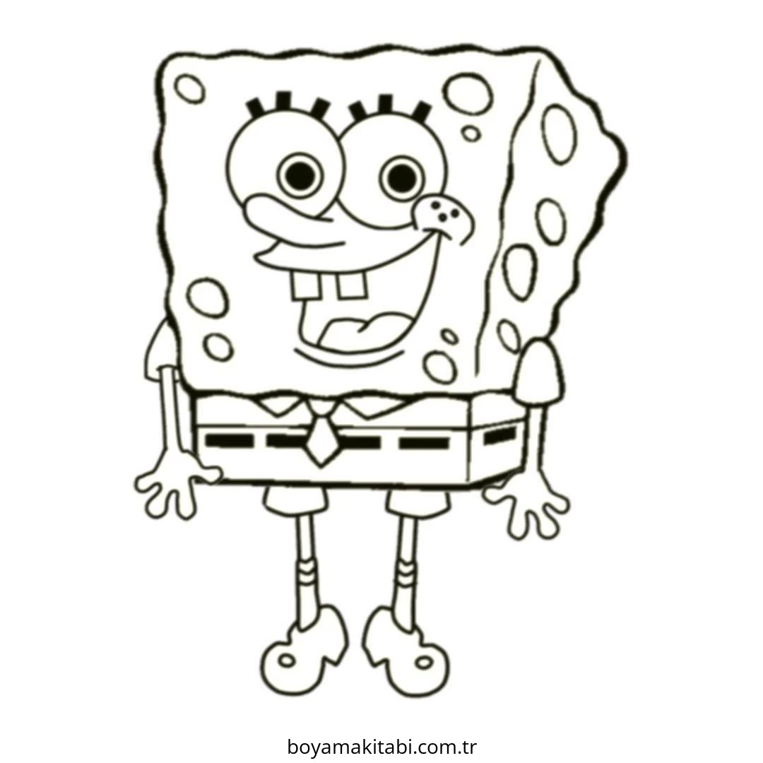 Spongebob boyama sayfası – çocuk aktivitesi, PDF indir