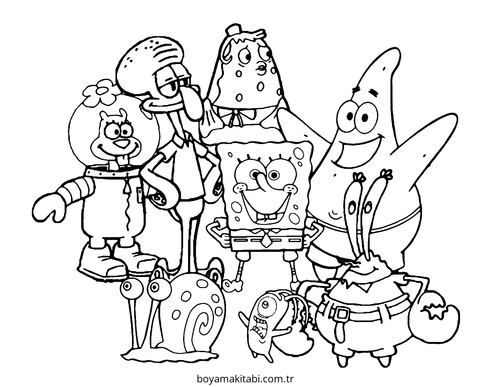 Spongebob boyama sayfası – yaratıcılık, eğlenceli etkinlik
