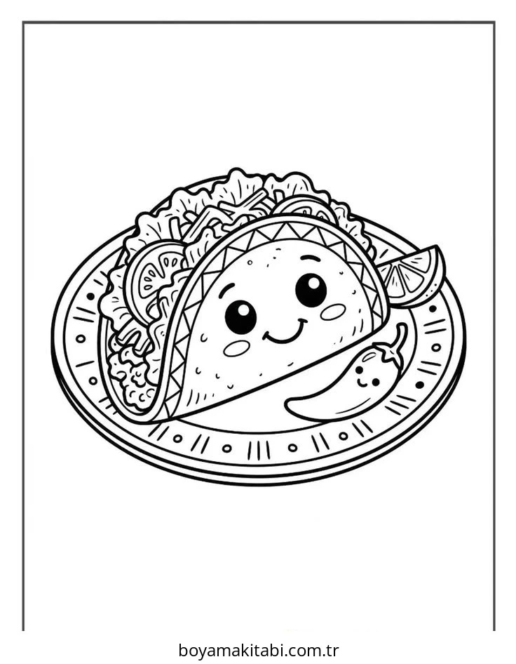 Cinco de Mayo boyama sayfası – renkli çizimler, okul öncesi