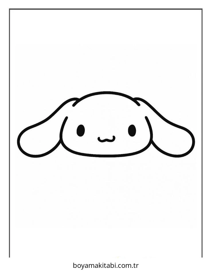 Cinnamoroll boyama sayfası – evde etkinlik, ücretsiz yazdır