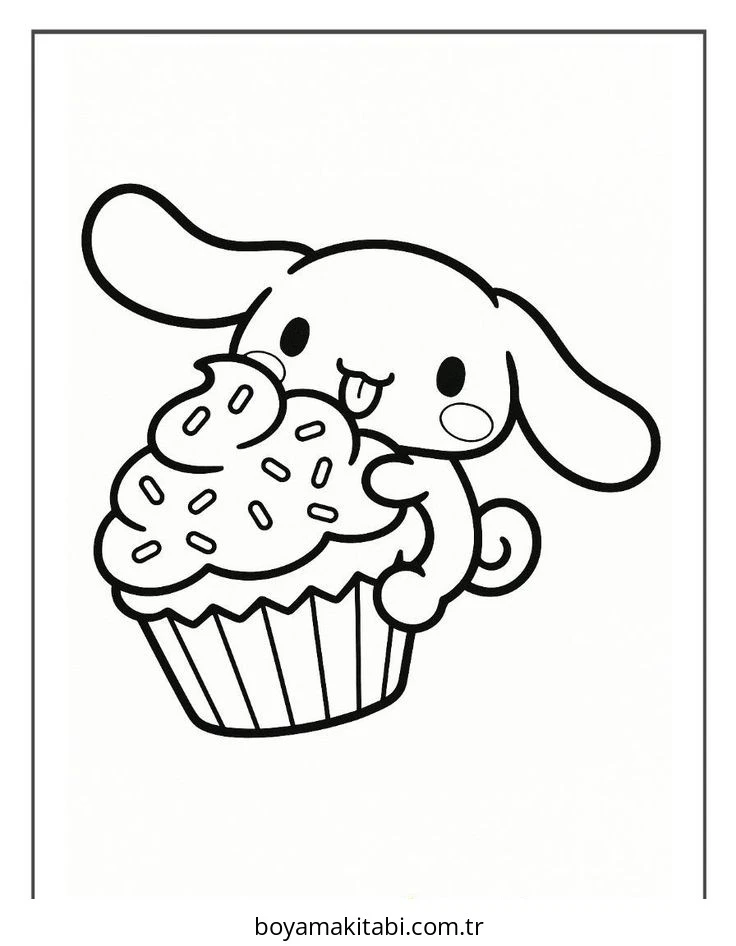 Cinnamoroll boyama sayfası – renkli çizimler, okul öncesi