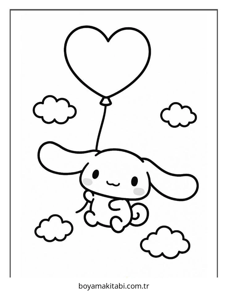 Cinnamoroll boyama sayfası – PDF indir, sevimli karakter