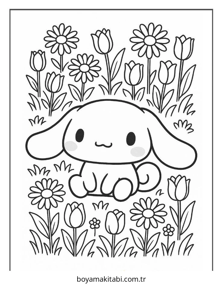 Cinnamoroll boyama sayfası – yaratıcılığı geliştirir, keyifli zaman
