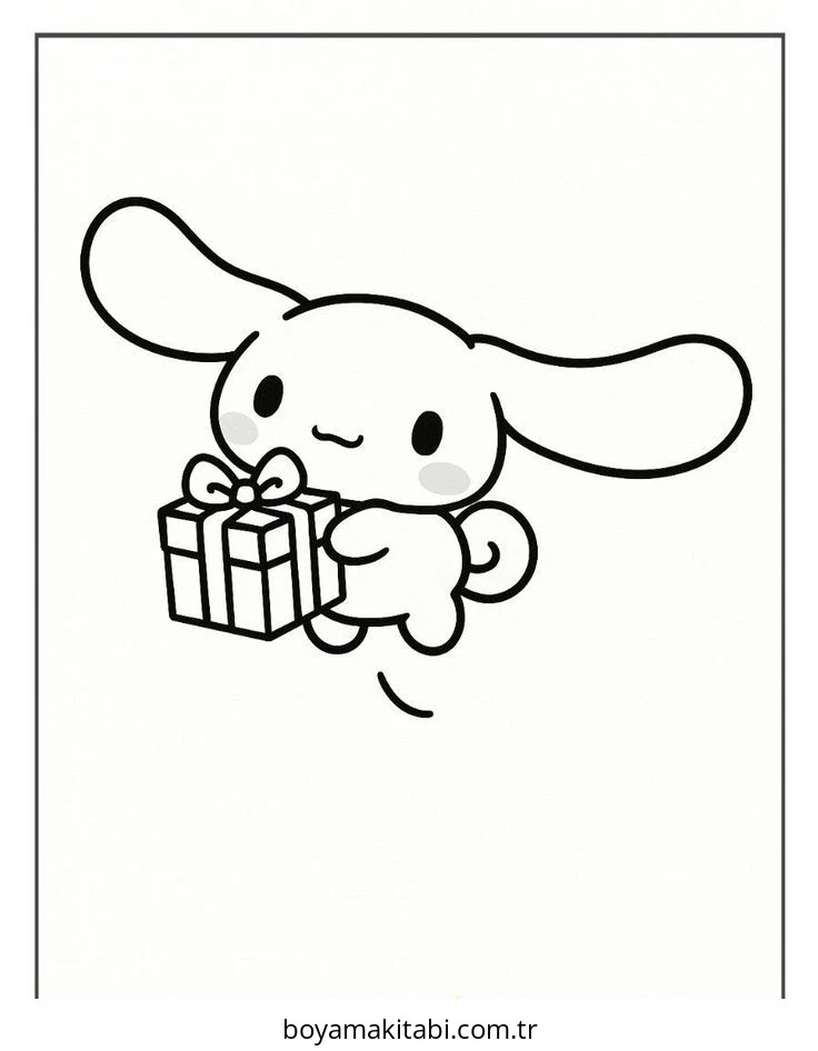 Cinnamoroll boyama sayfası – okul öncesi, evde etkinlik