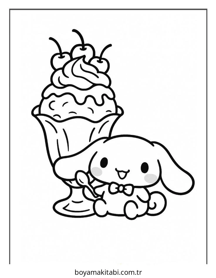 Cinnamoroll boyama sayfası – eğitici aktivite, yaratıcılık