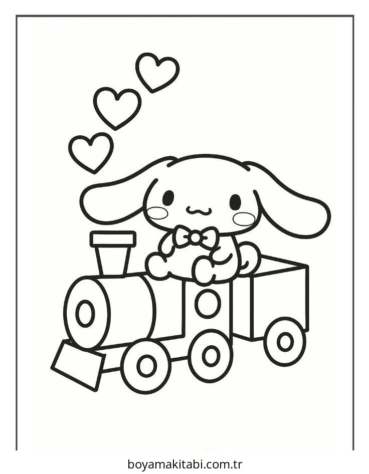 Cinnamoroll boyama sayfası – keyifli zaman, renkli çizimler