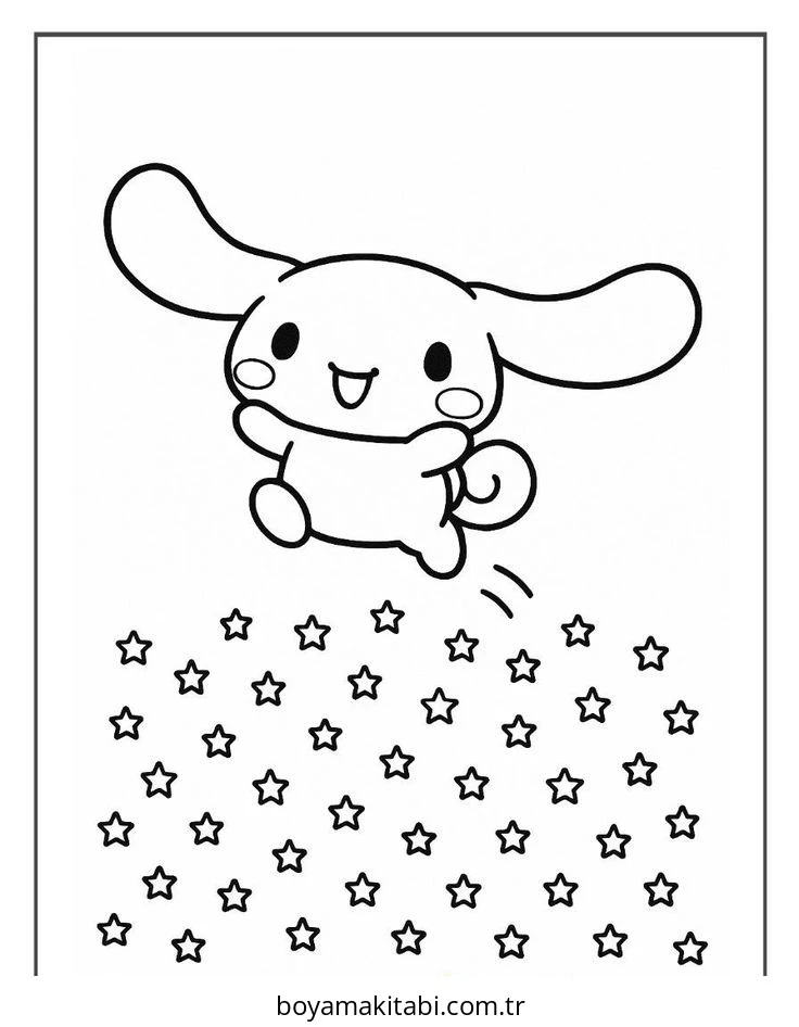 Cinnamoroll boyama sayfası – sanatsal çalışma, çocuklar için