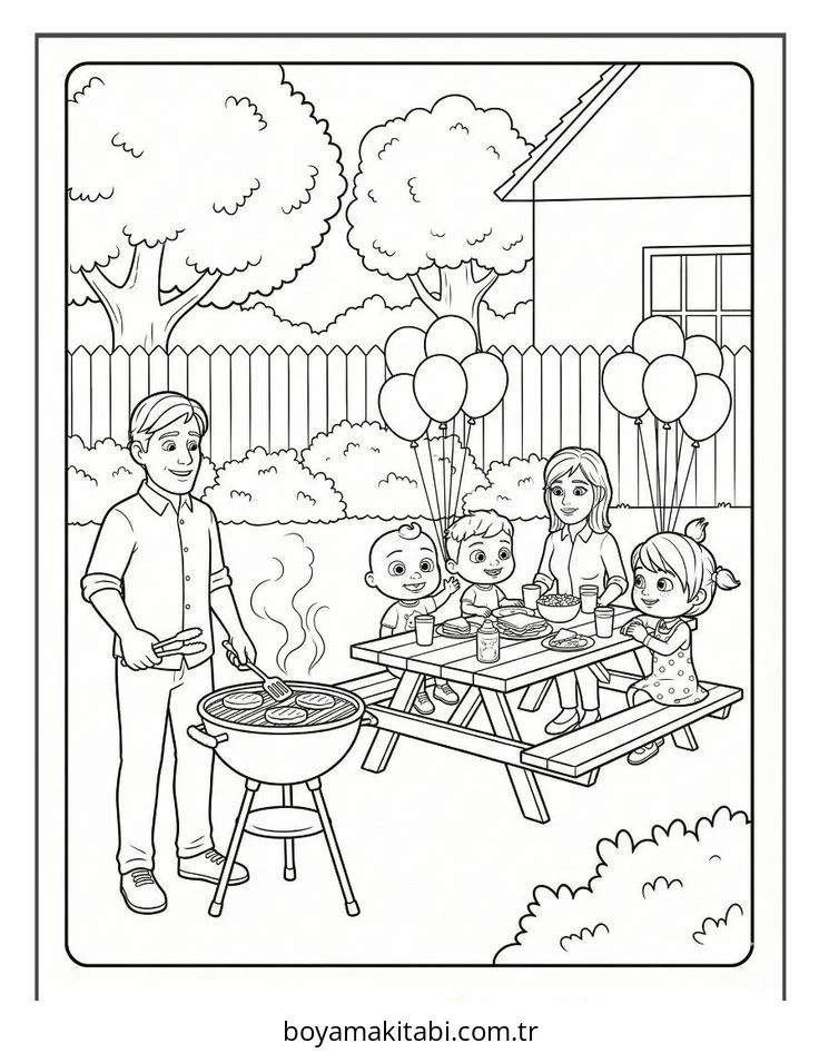 CoComelon boyama sayfası – PDF indir, sevimli karakter