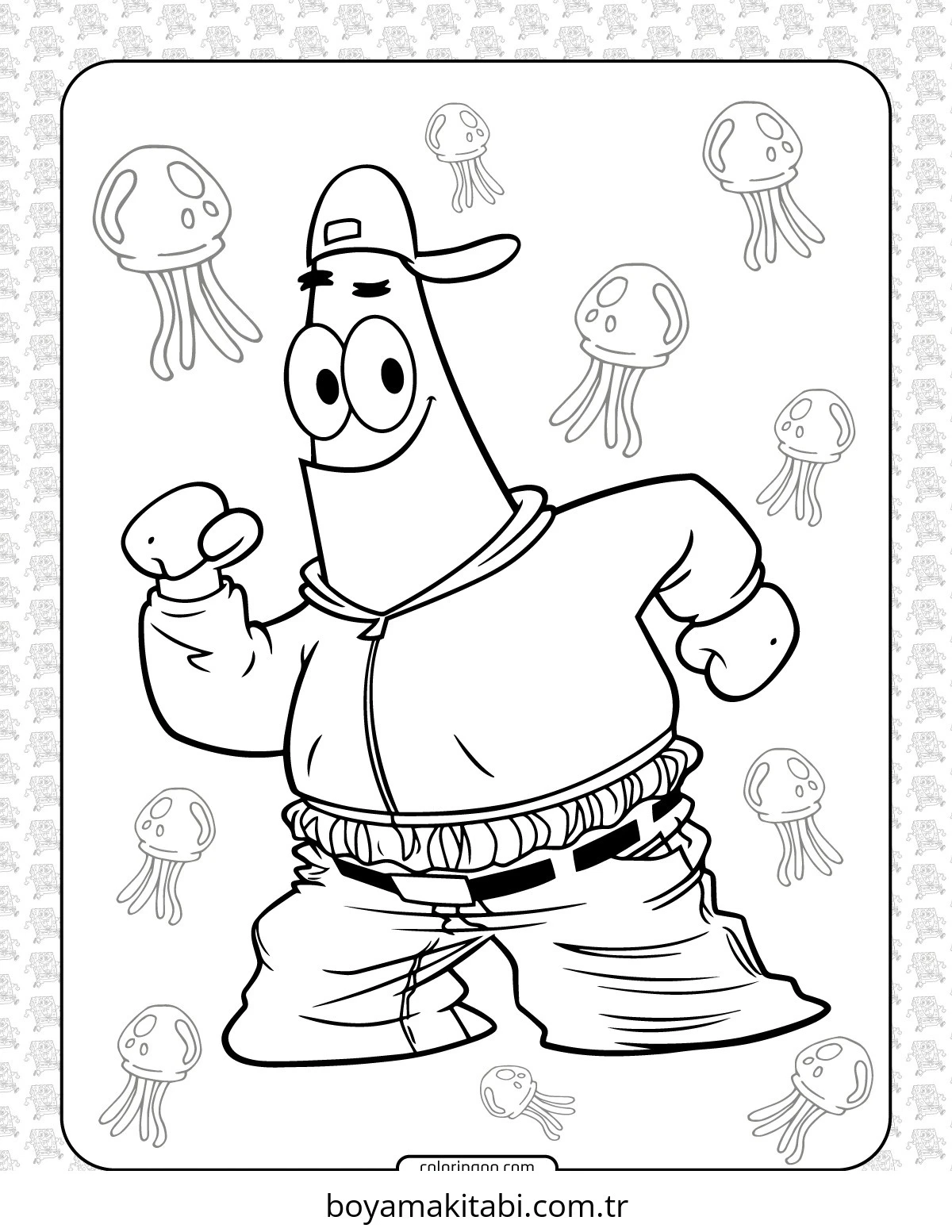 Spongebob boyama sayfası – boyama etkinliği, çocuk aktivitesi