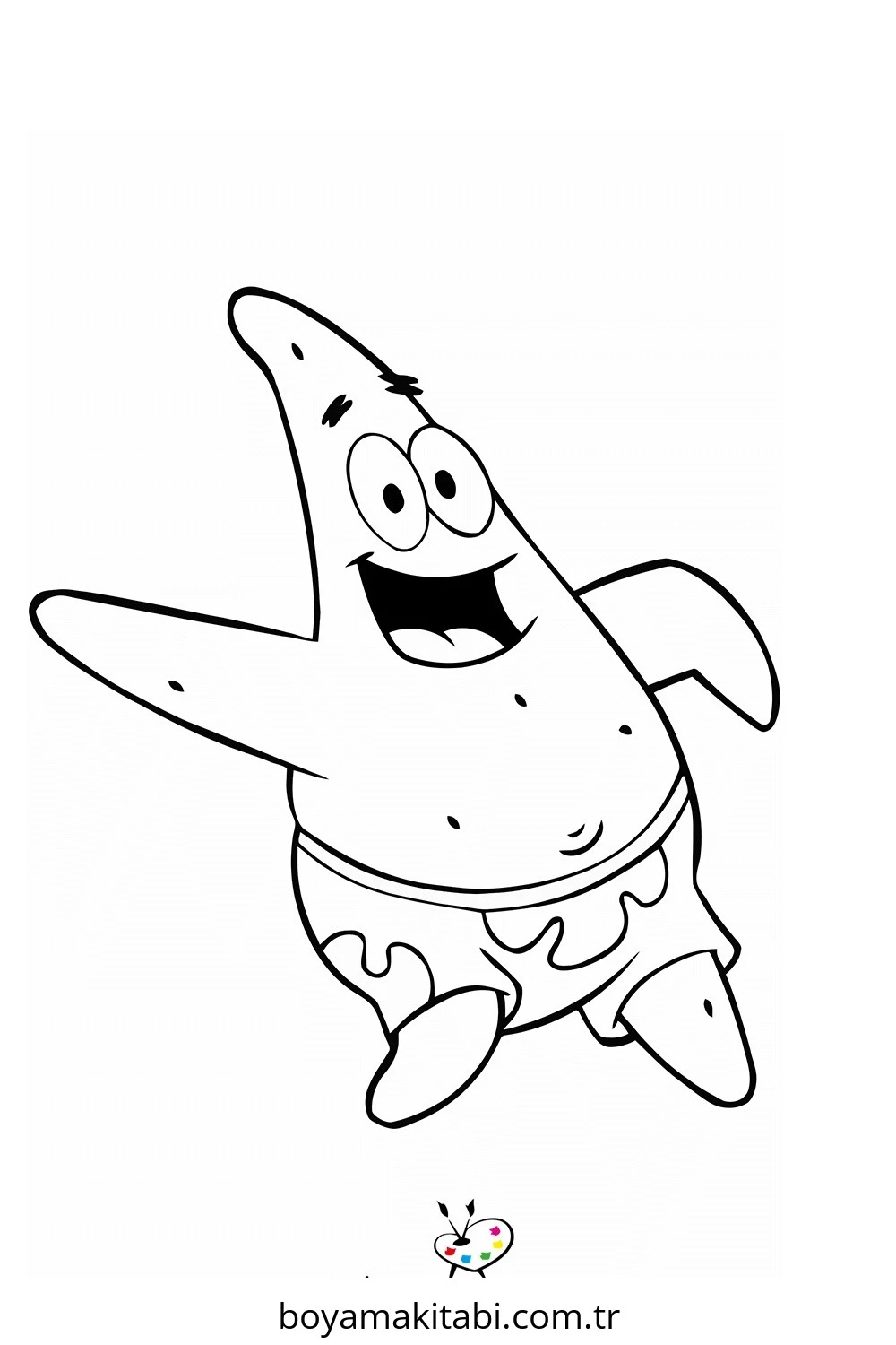 Spongebob boyama sayfası – boyama çalışması, yaratıcılığı geliştirir