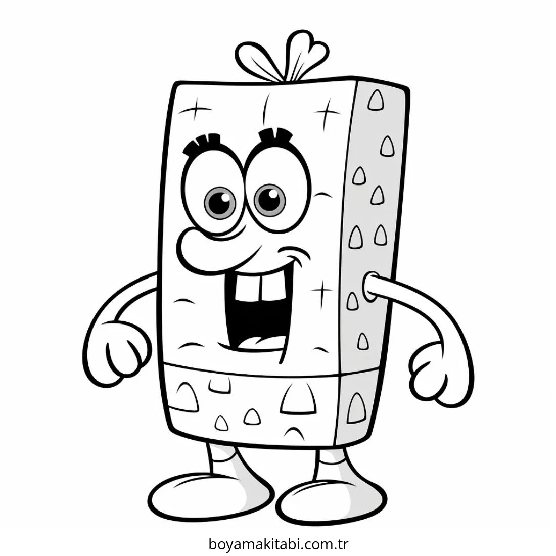 Spongebob boyama sayfası – PDF indir, sevimli karakter