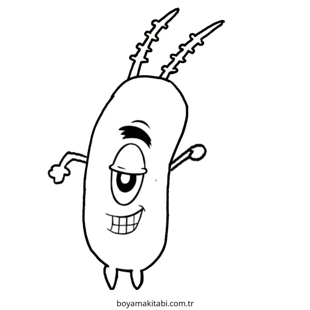 Spongebob boyama sayfası – kolay boyama, eğitici aktivite