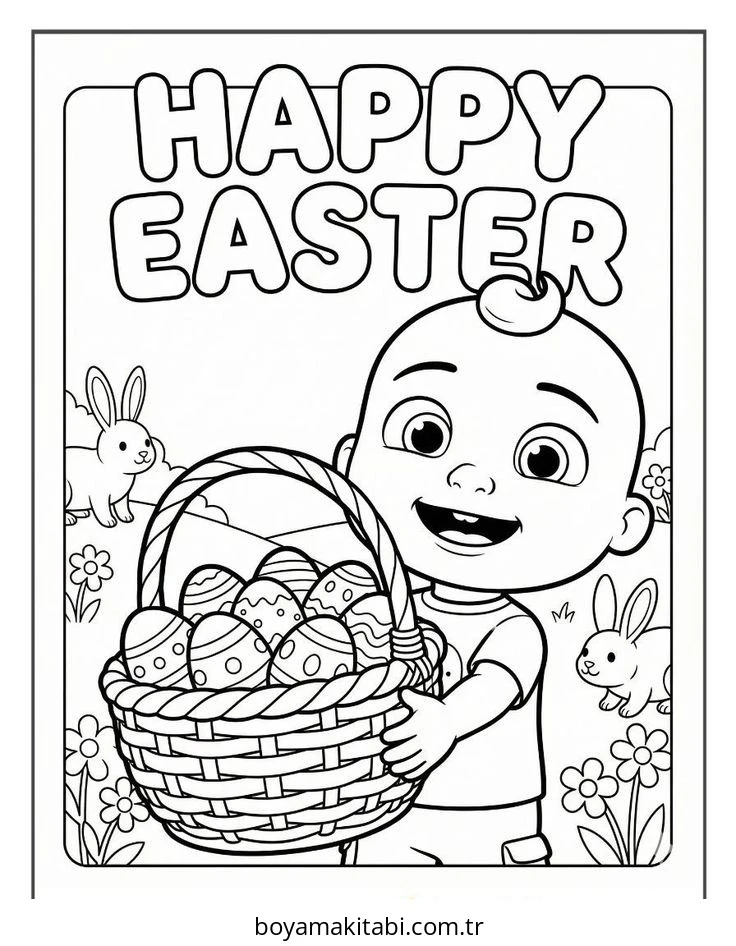 CoComelon boyama sayfası – keyifli zaman, renkli çizimler