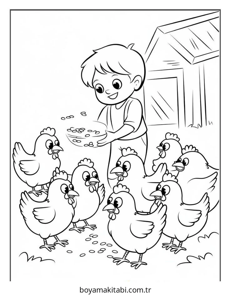 Erkek boyama sayfası – basit çizim, kolay boyama