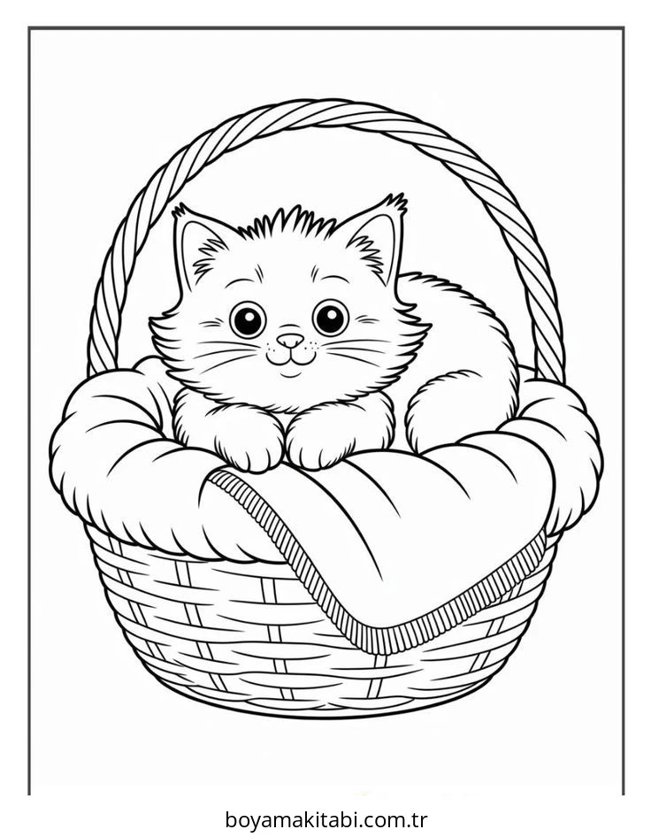 Cozy boyama sayfası – eğitici aktivite, yaratıcılık
