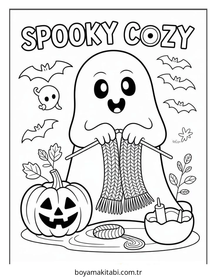 Cozy boyama sayfası – ücretsiz yazdır, boyama etkinliği