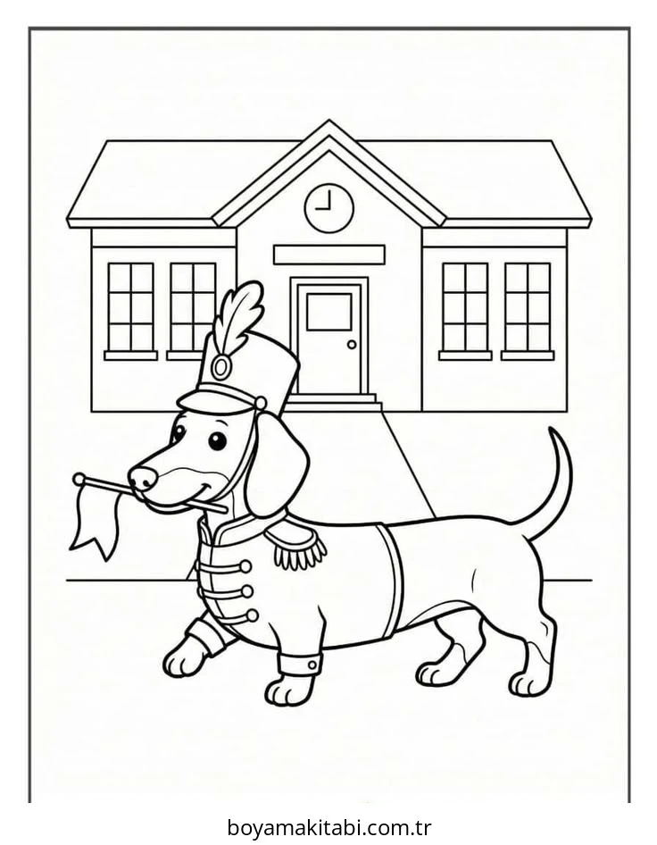 Dachshund boyama sayfası #12 – çocuklarla kaliteli zaman, yaratıcılığı geliştirir