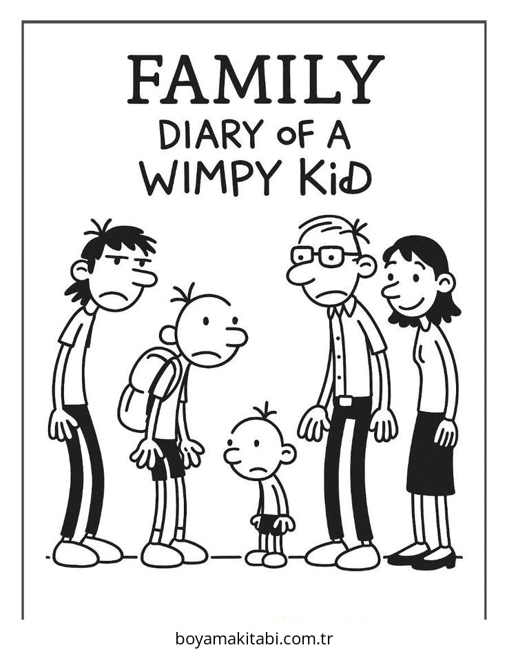Wimpy boyama sayfası – okul öncesi, evde etkinlik