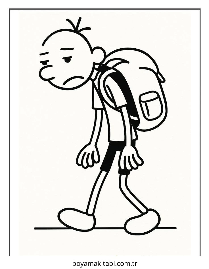 Wimpy boyama sayfası – kolay boyama, eğitici aktivite