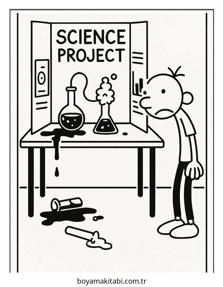 Wimpy boyama sayfası – PDF indir, sevimli karakter