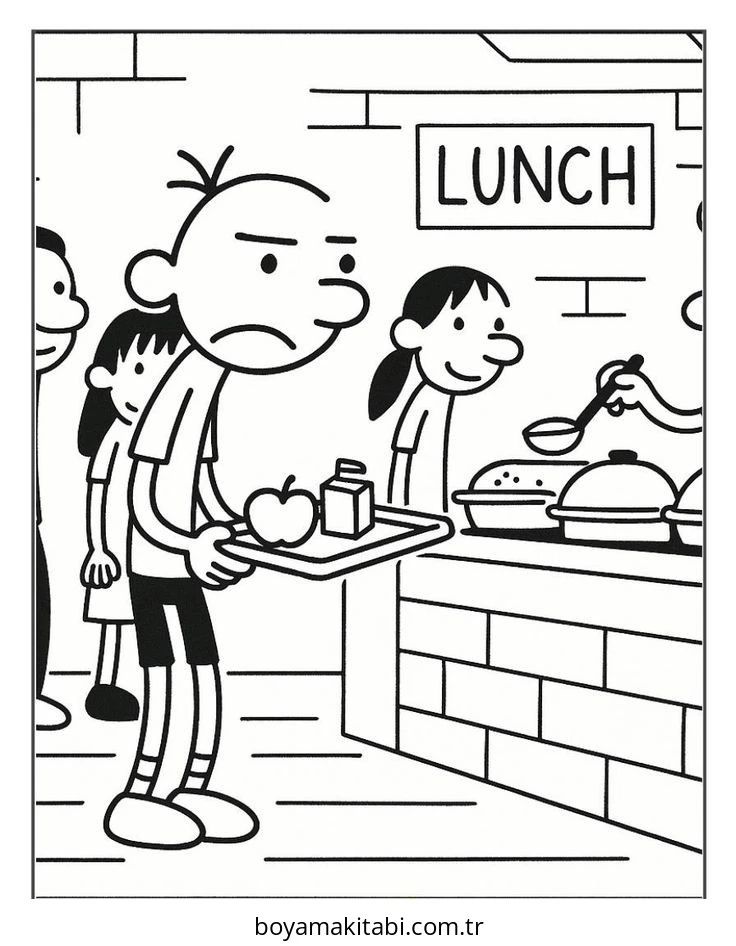 Wimpy boyama sayfası – çocuklar için, çizgi film temalı