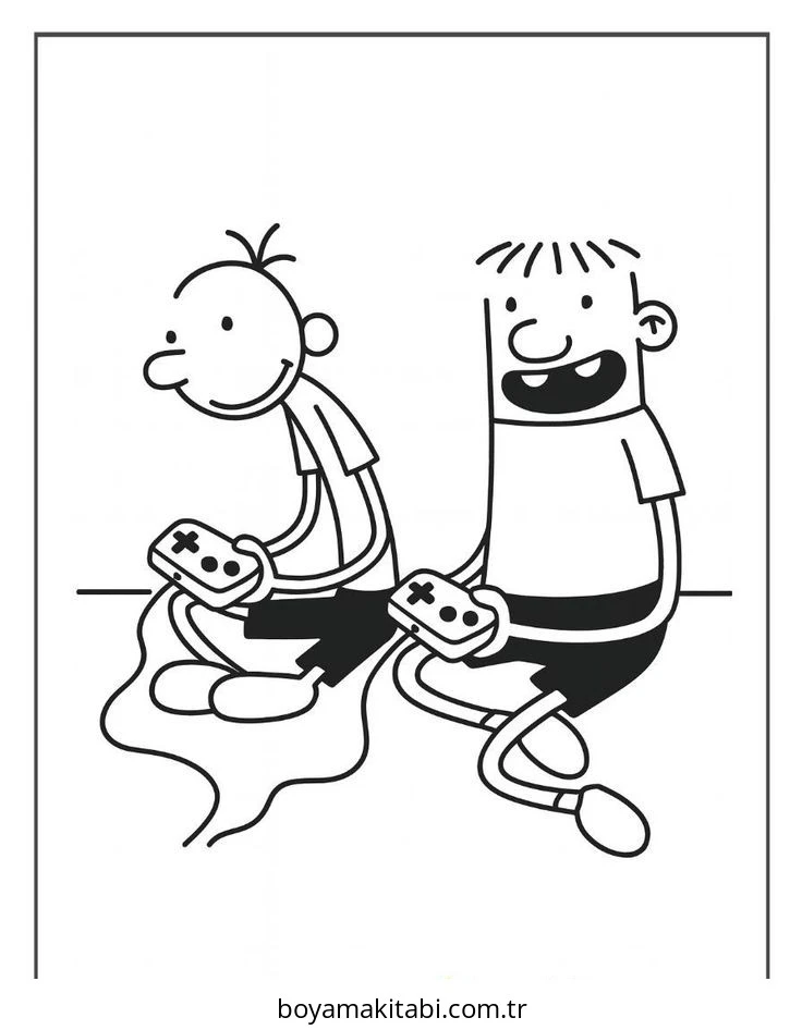Wimpy boyama sayfası – eğlenceli etkinlik, el becerilerini geliştirir