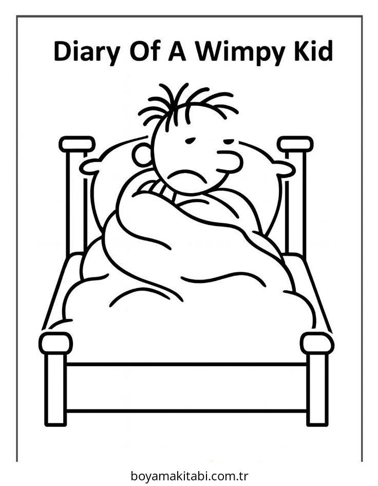 Wimpy boyama sayfası – çizgi film temalı, basit çizim