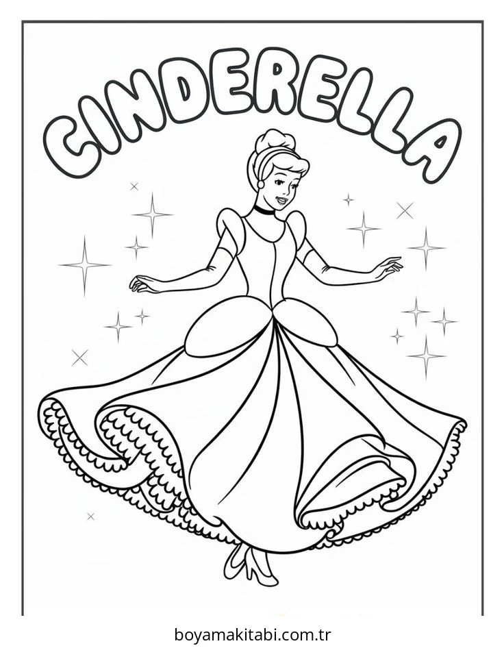 Disney boyama sayfası – PDF indir, sevimli karakter