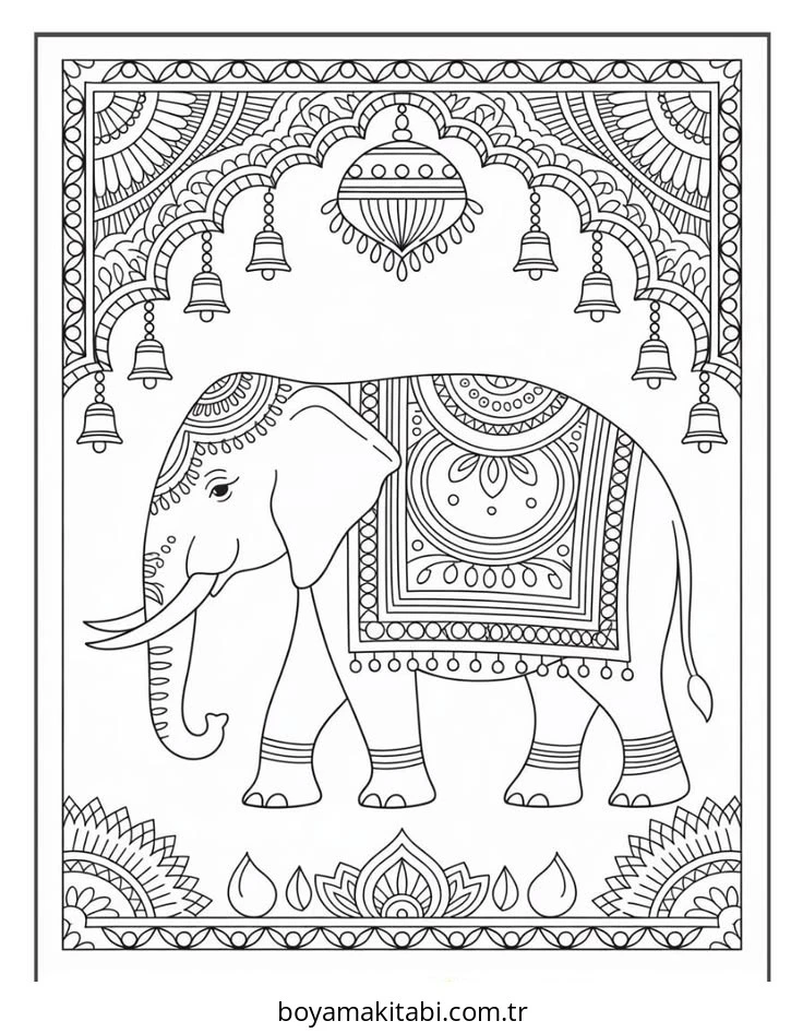 Diwali boyama sayfası – okul öncesi, evde etkinlik