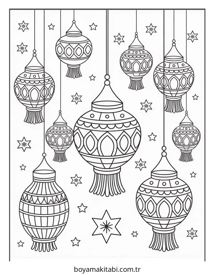 Diwali boyama sayfası – el becerilerini geliştirir, boyama çalışması