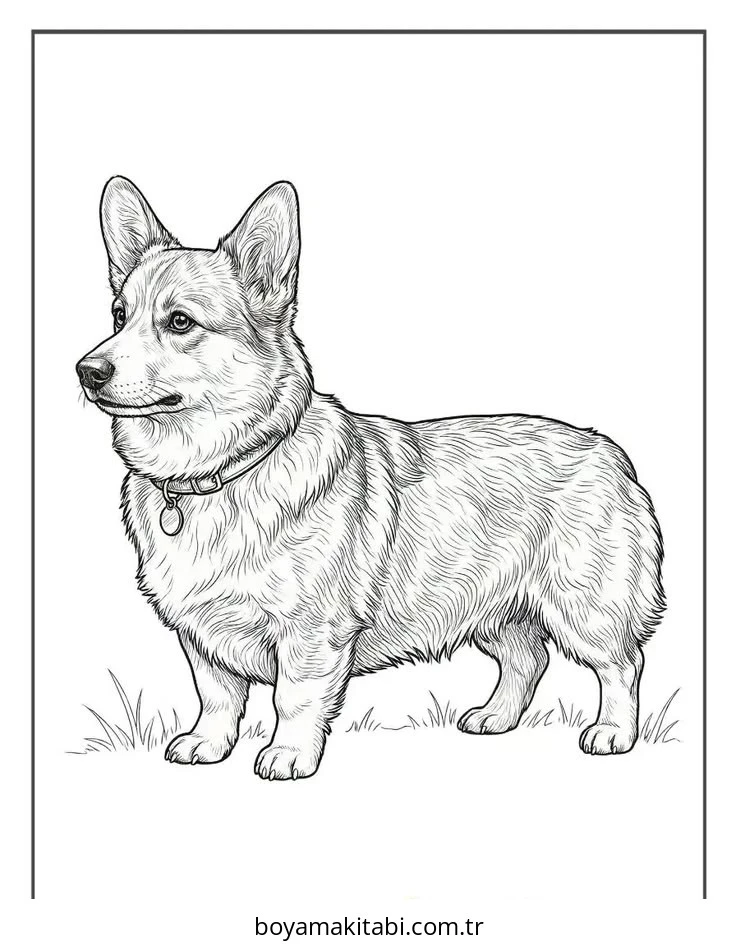 Köpek boyama sayfası #825 – keyifli zaman, renkli çizimler
