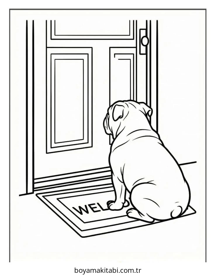Köpek boyama sayfası #826 – evde etkinlik, anaokulu etkinliği
