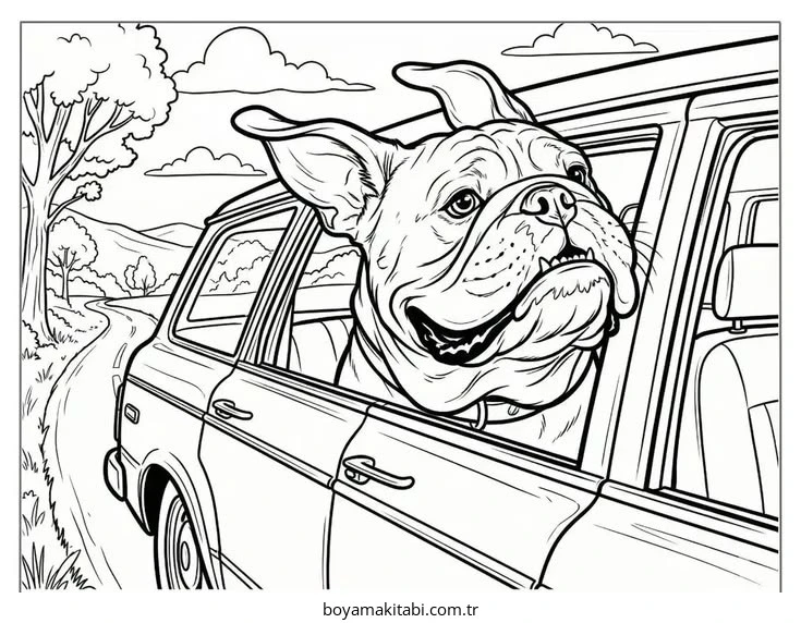 Köpek boyama sayfası #827 – çocuk aktivitesi, ilkokul öğrencileri için