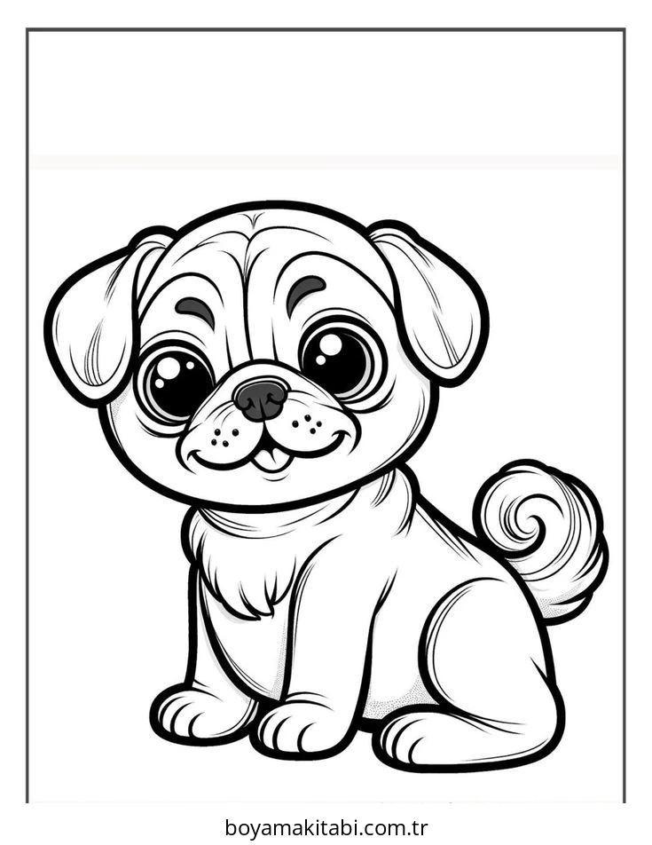 Köpek boyama sayfası #838 – sınıf etkinliği, kolay indirilebilir