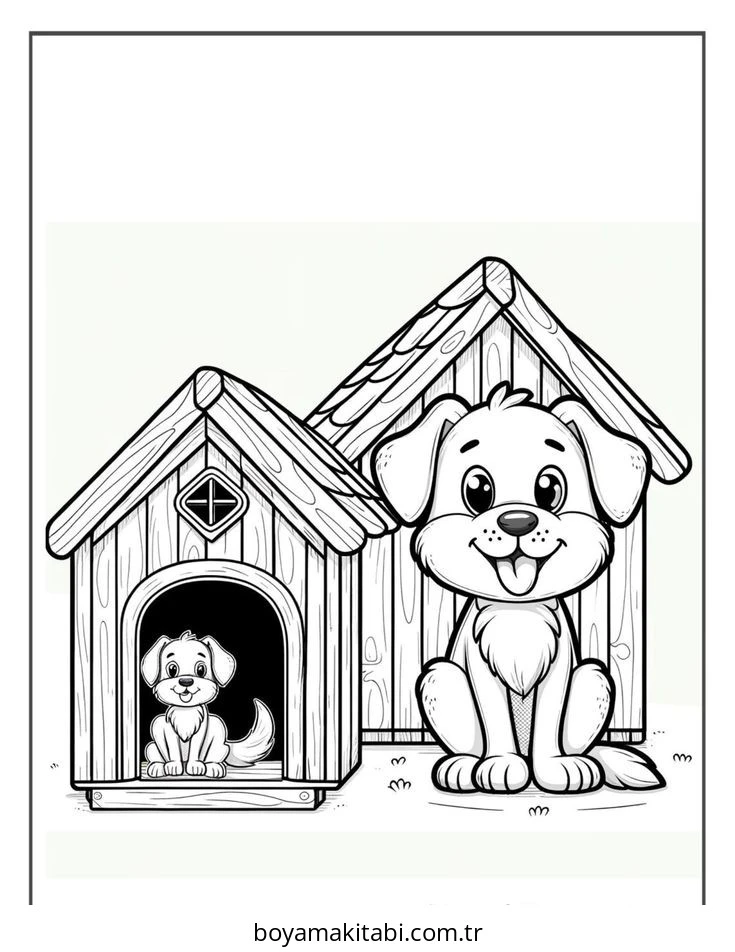 Köpek boyama sayfası #839 – dikkat ve odaklanma geliştirir, A4 baskıya uygun