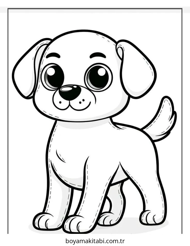 Köpek boyama sayfası #840 – motor becerileri destekler, mürekkep tasarrufu sağlar