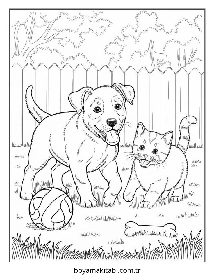Köpek boyama sayfası #845 – kolay indirilebilir, eğlenceli öğrenme deneyimi