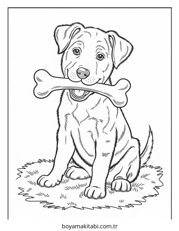 Köpek boyama sayfası #847 – mürekkep tasarrufu sağlar, PDF indir