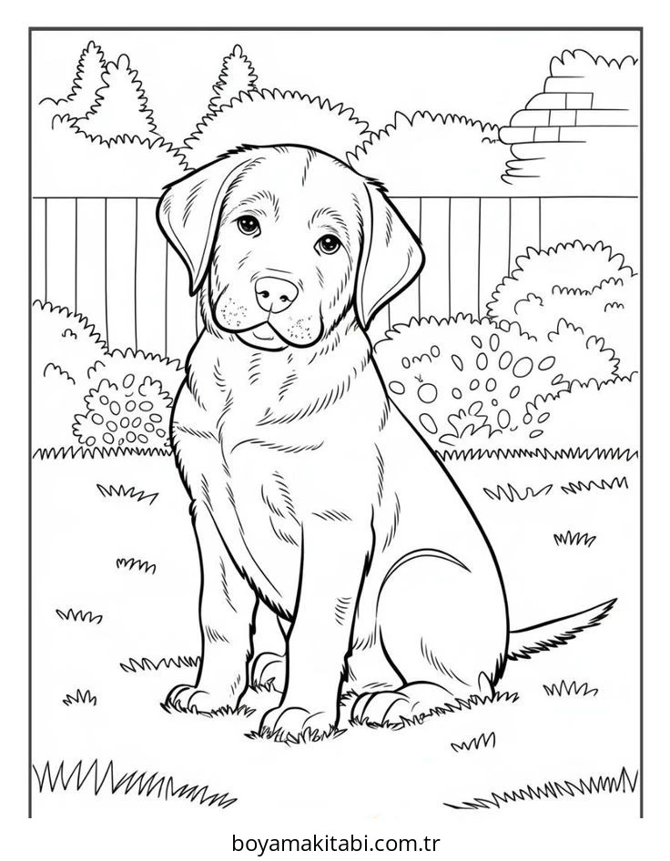 Köpek boyama sayfası #850 – yaratıcı sanat çalışması, eğlenceli etkinlik