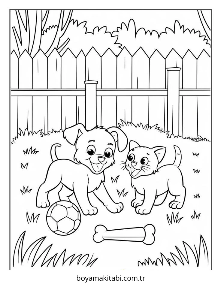 Köpek boyama sayfası #852 – eğlenceli öğrenme deneyimi, okul öncesi