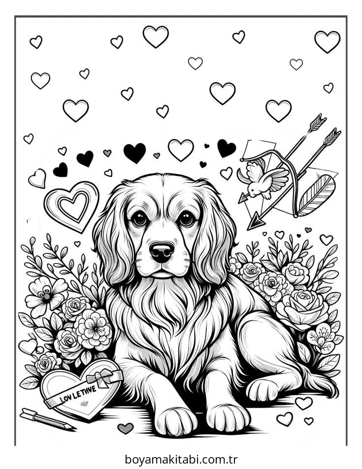 Köpek boyama sayfası – ücretsiz yazdır, boyama etkinliği
