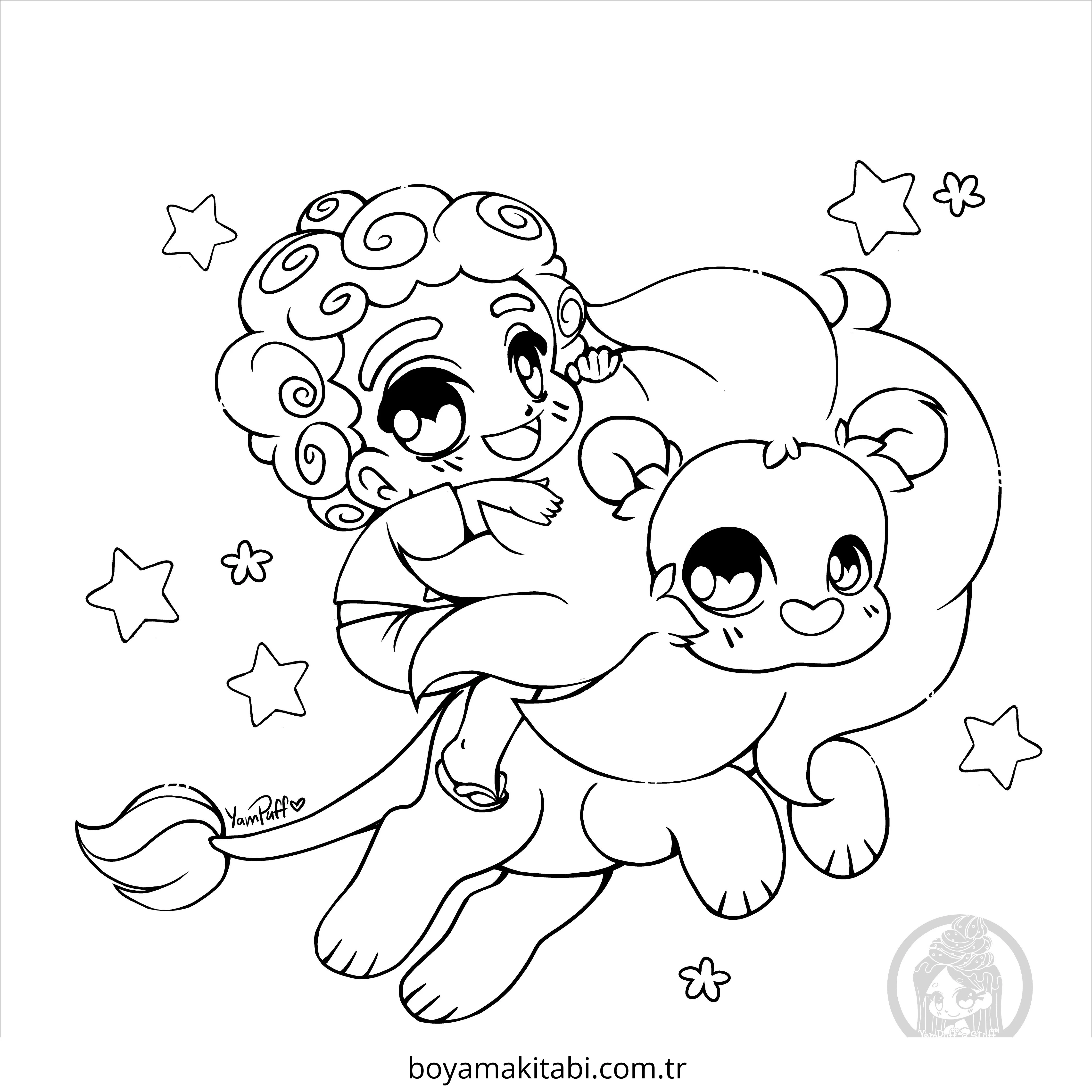 Chibi boyama sayfası – ücretsiz yazdır, boyama etkinliği