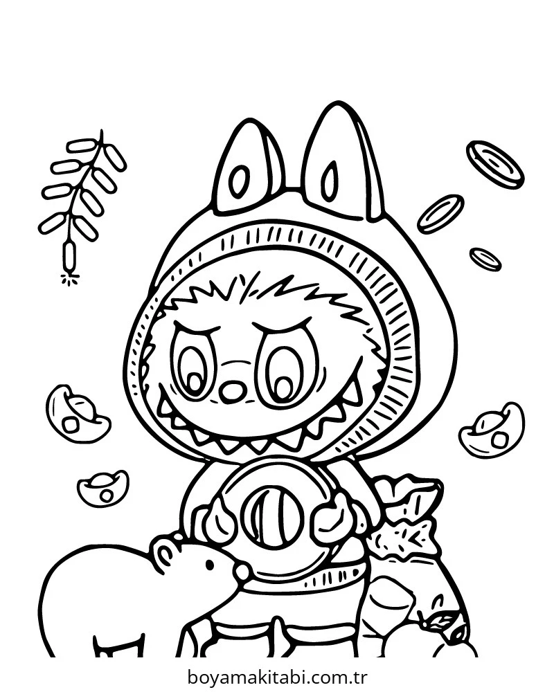 Chibi boyama sayfası – keyifli zaman, renkli çizimler