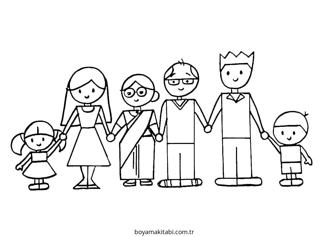 Aile boyama sayfası #111 – yaratıcılık, doğum günü partisi aktivitesi