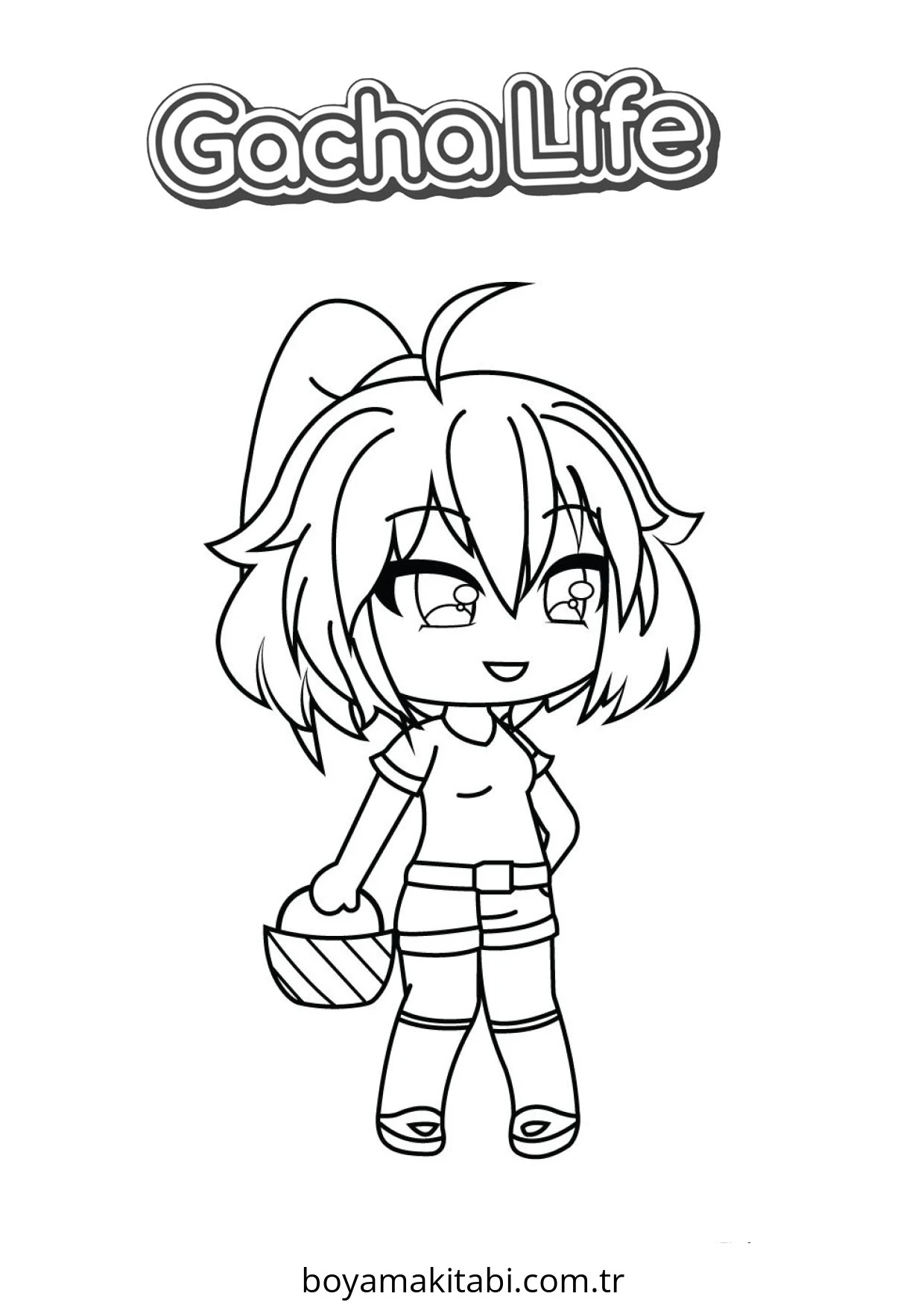 Gacha Life boyama sayfası – keyifli zaman, renkli çizimler