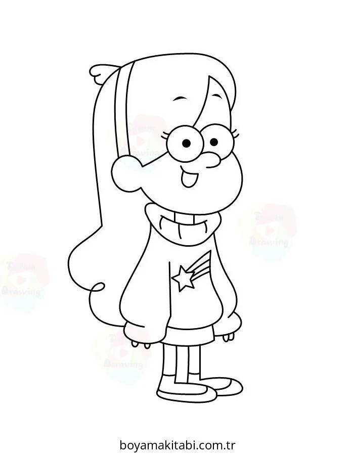 Gravity Falls boyama sayfası – yaratıcılığı geliştirir, keyifli zaman